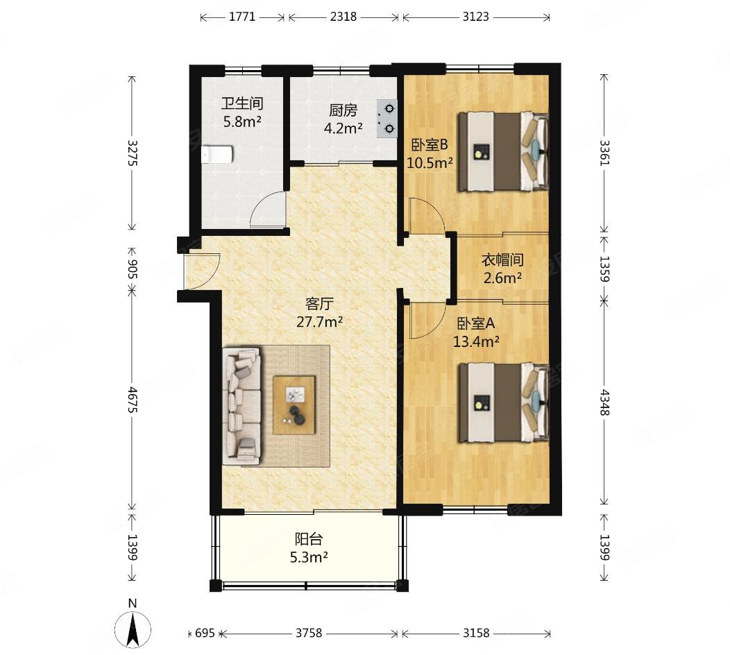 产证齐全正常过户!可贷8成!来电再减5万
