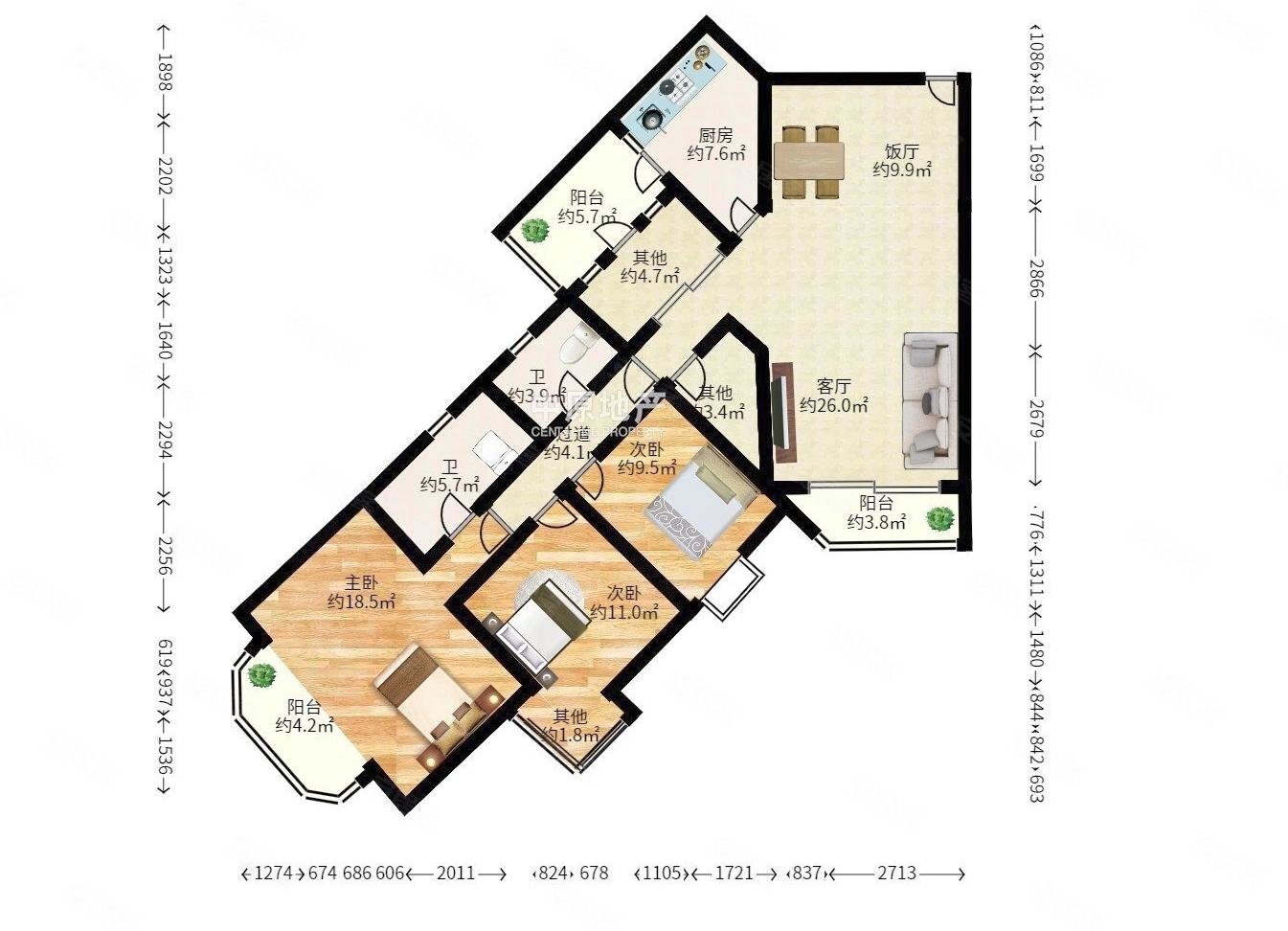 带主套东南向望花园锦城花园安静大四房盘源多找我匹配