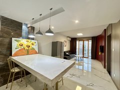 东阳横店新时代个性鲜明的现代艺术风格,大客厅出租房源真实图片