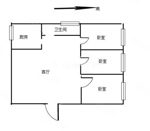 京港小区(梁园)3室2厅1卫125㎡南北51.8万