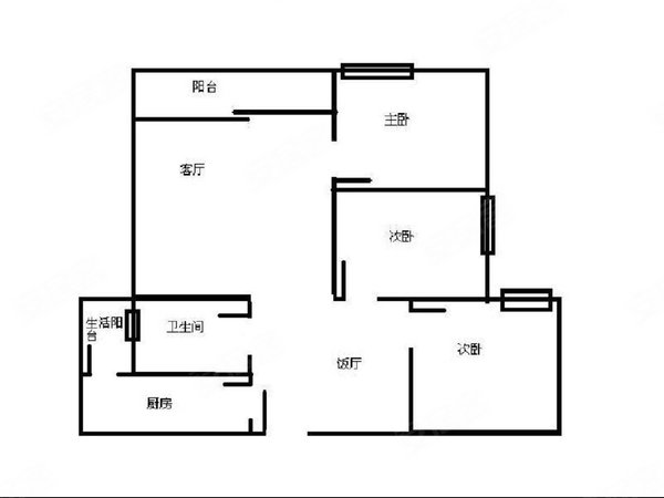 重庆江北观音桥半山华府半山华府 3室2厅1卫 配套齐全 86平 电梯房
