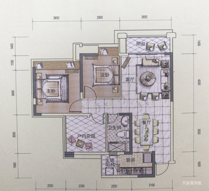 朝向好,采光好,通风透气,领地海纳公馆二手房,125万,3室2厅,1卫,85.