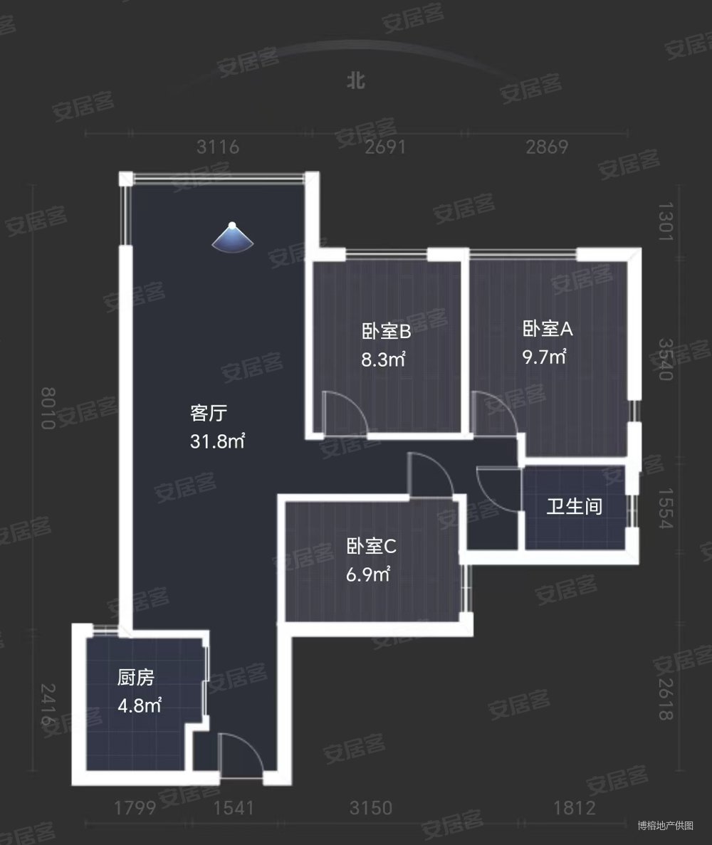 正地铁口 刚需户型0公摊 可看靳江河 随时看房,合能洋湖公馆(二期)