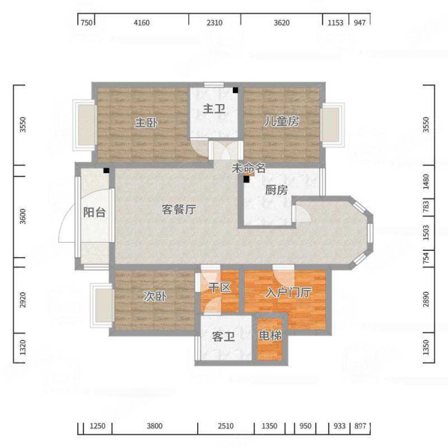 鸿杰第壹城3室2厅2卫135㎡南北86万