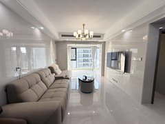 泉州石狮狮城国际广场金辉城现代装修三房两卫全屋定制中央空调电动沙发采光好出租房源真实图片