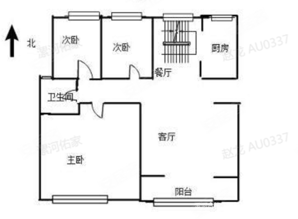 天鹅湖3室2厅1卫88.22㎡南北45万