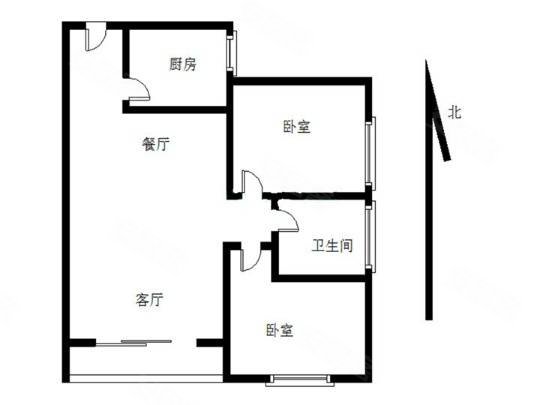 向韶村2室2厅1卫77.76㎡南北54.8万