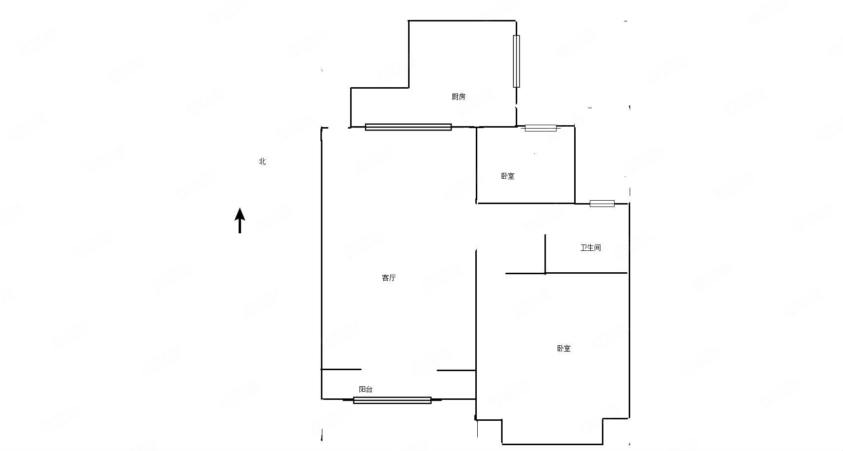 福海路边,商圈成熟 刚需两居 南北通透 产权清晰 有电梯,上谷郡二手房