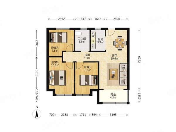 济南历城张马屯正荣悦棠府正荣悦棠府 3室2厅1卫 96平 配套齐全 电梯