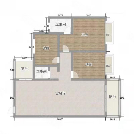 洋和盛世天骄4室2厅2卫128.91㎡南北58.8万