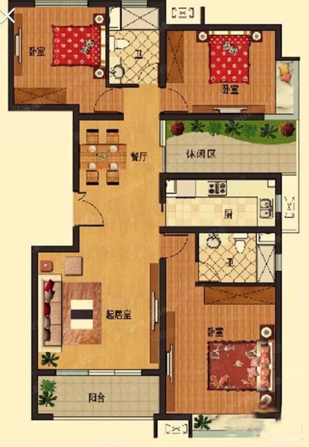 房东急售价格可谈华府庄园精装边户通透大三房有钥匙