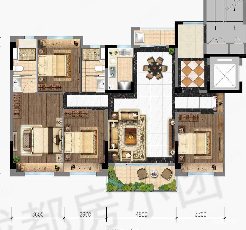 翰林首府4室2厅2卫142.6㎡南北142万