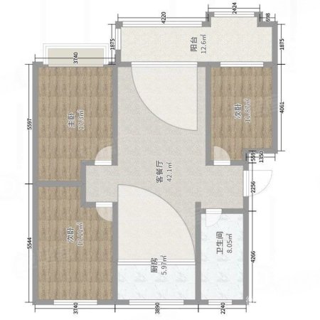 城投翰林学府4室2厅2卫139㎡南北98万