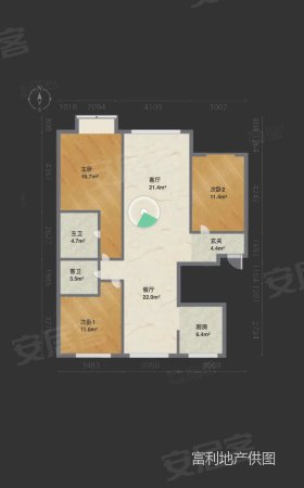 文华家园3室2厅2卫139㎡南北169万