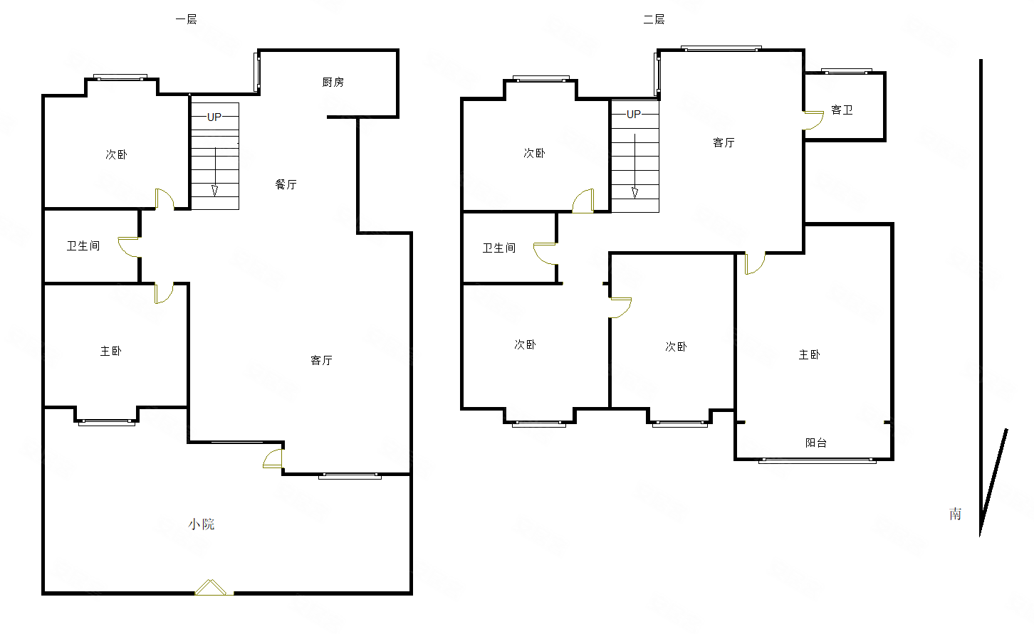 万达广场闹中取静大跃层复式一楼带二楼带100平超大小院