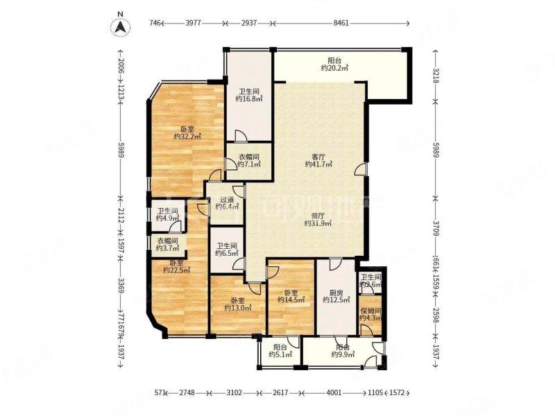 融侨外滩壹号7室2厅6卫587㎡南北5788万
