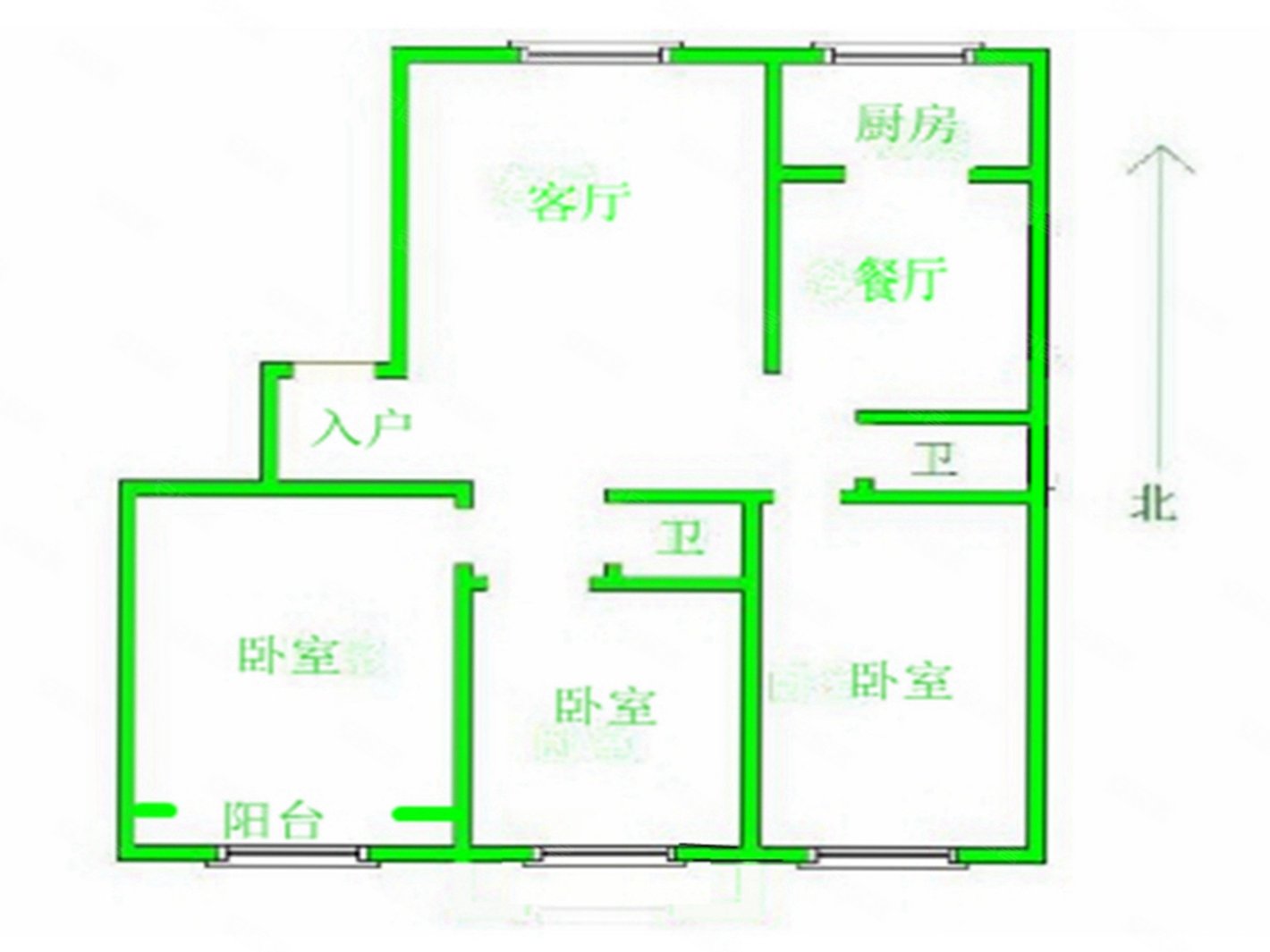 青馨家园四区紫晶阁3室2厅1卫112㎡南北109万