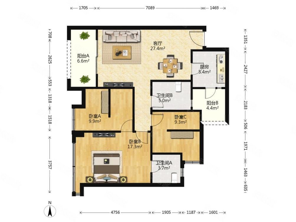 临地铁 仅契税,建发央玺二手房,278万,3室2厅,2卫,108平米-成都安居客