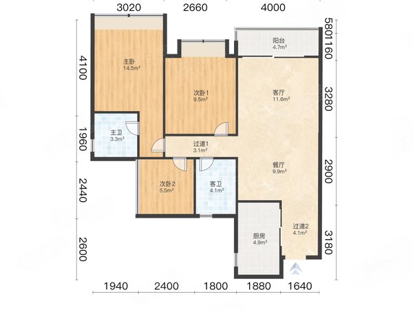 【多图】缙山府,泥岗租房,缙山府二期,全新精装三房 全齐 拎包入住