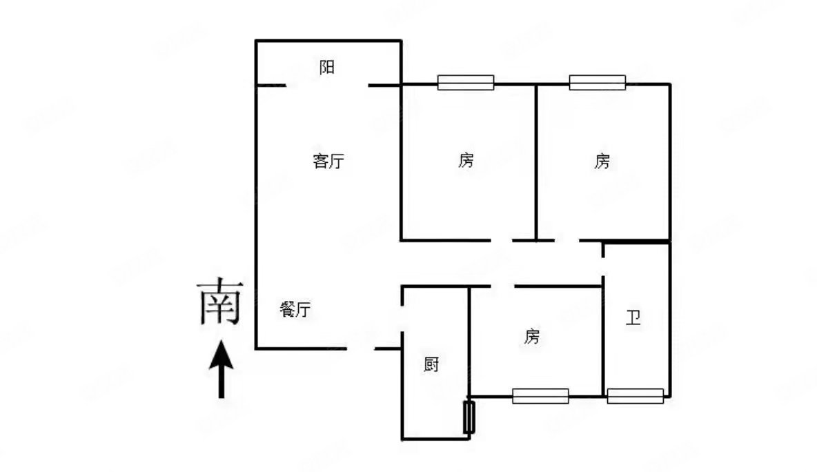 华鼎星城3室2厅1卫109.54㎡南北228.8万