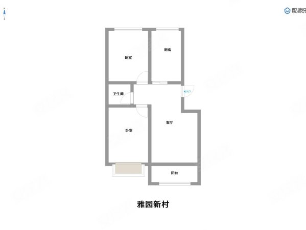 雅园新村 大两居 商业配套齐全 南北通透94平,90万
