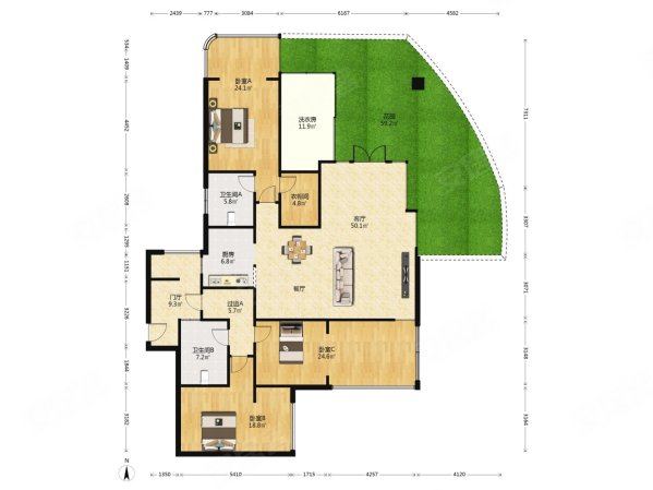 天鹅湖花园 居家舒适房 阳台大 地铁口,天鹅湖花园二手房,380万,3室2