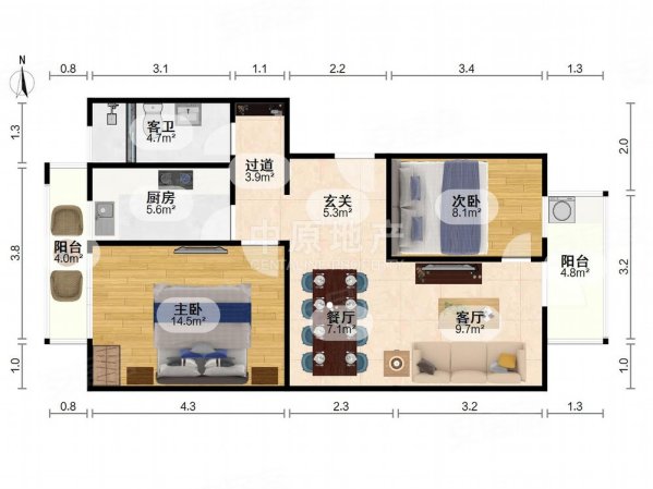 安亭新镇兴苑2室2厅1卫80.53㎡东250万