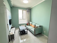 银川兴庆新一中光耀中心旁,星光尚品,精装电梯两室,家具家电齐全,可短租月付出租房源真实图片