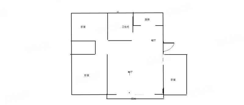 民生璞悦里3室2厅2卫133.8㎡南北88万