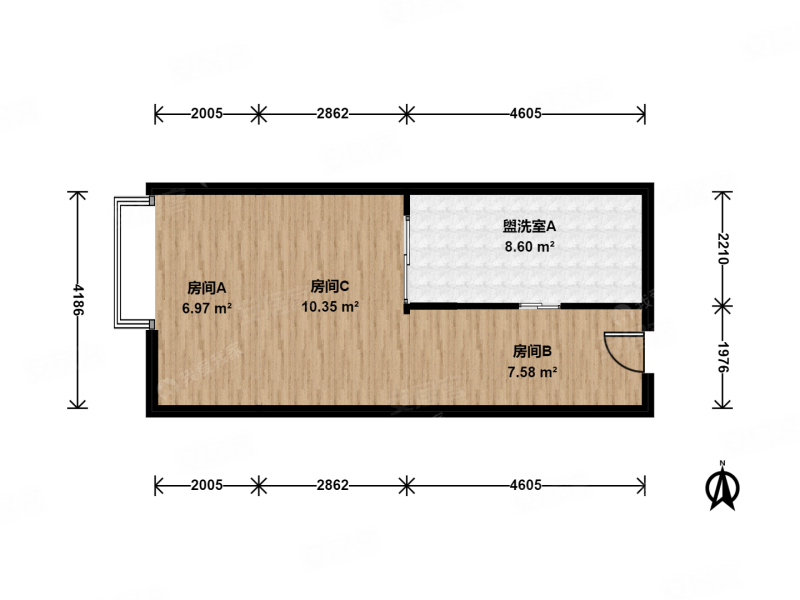 国瑞城(西区)1室1厅1卫57.6㎡西450万