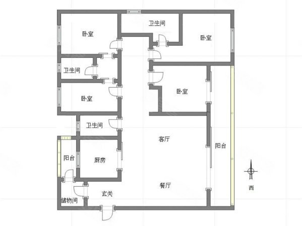 印江州珹印3室2厅2卫125.16㎡南北210万