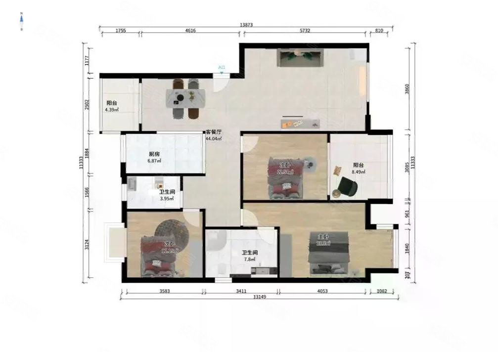 仅 108 w 来电就少30w 房东出国 仅契税 急~,太禾水晶城二手房,135万