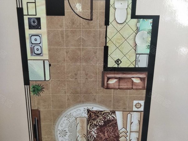 客运总站租房,富尔沃财富汇公寓50平精装一室一厅一厨一卫家电家具