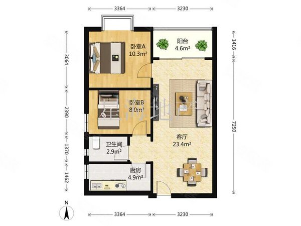 【多图】英豪花园,东晓南租房,双地铁 英豪花园 电梯两房 家电齐全