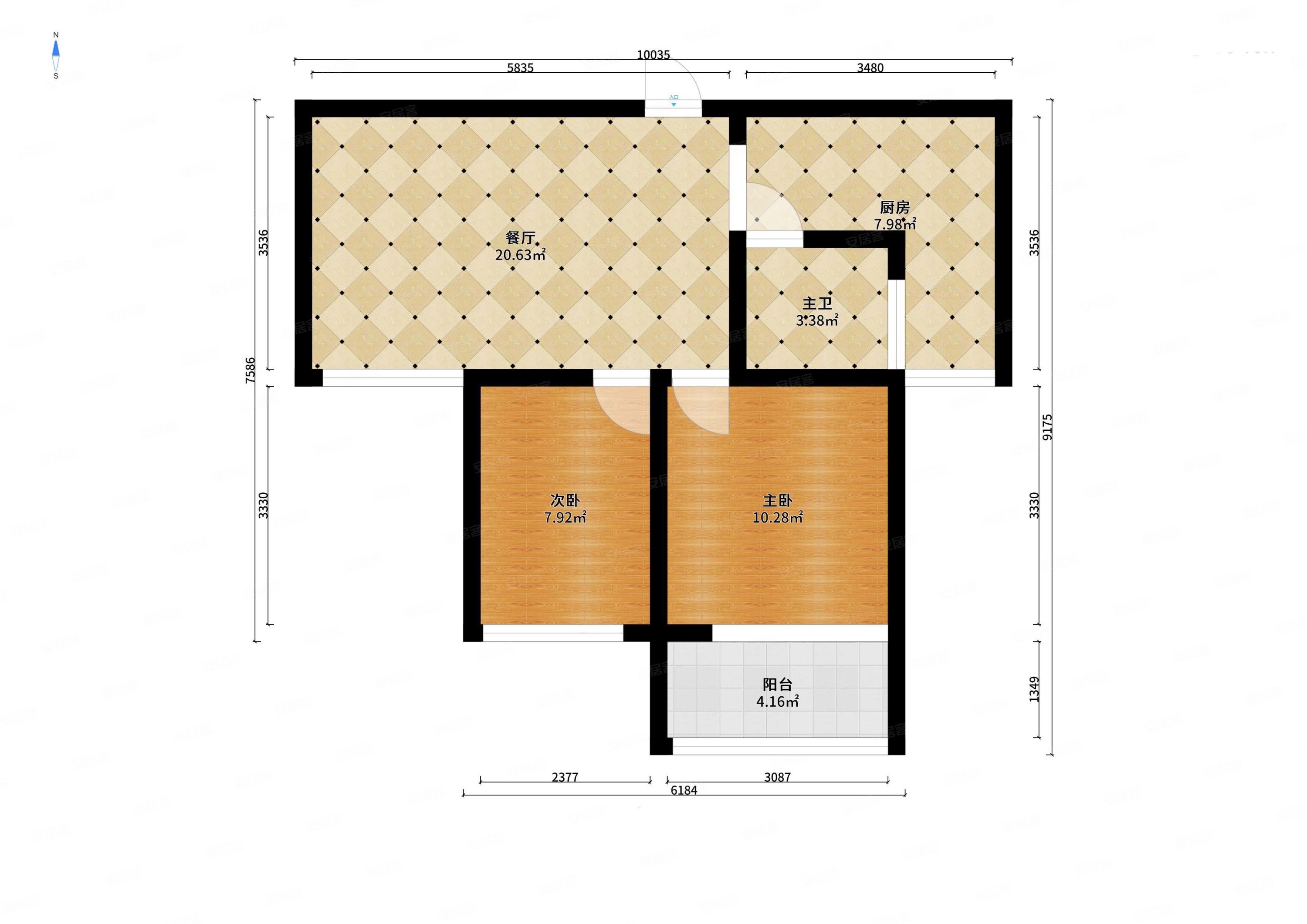 红馥里2室2厅1卫79.06㎡南482万