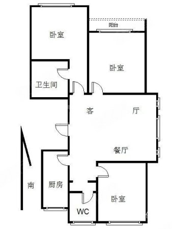 龙山鸿郡(A区)3室2厅2卫144㎡南北93.9万