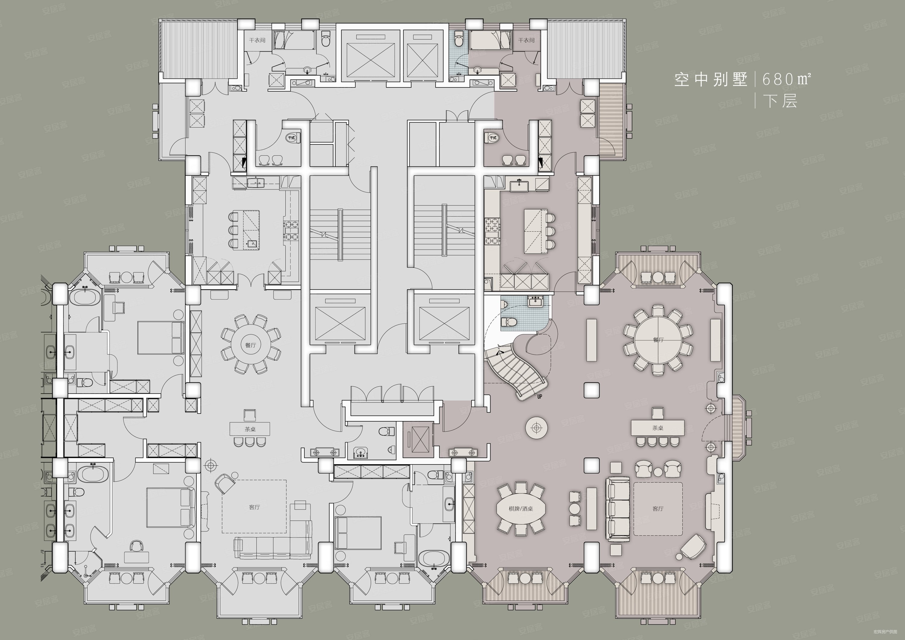 装修每平4万距外滩800米带停机坪的空中别墅验资一个亿