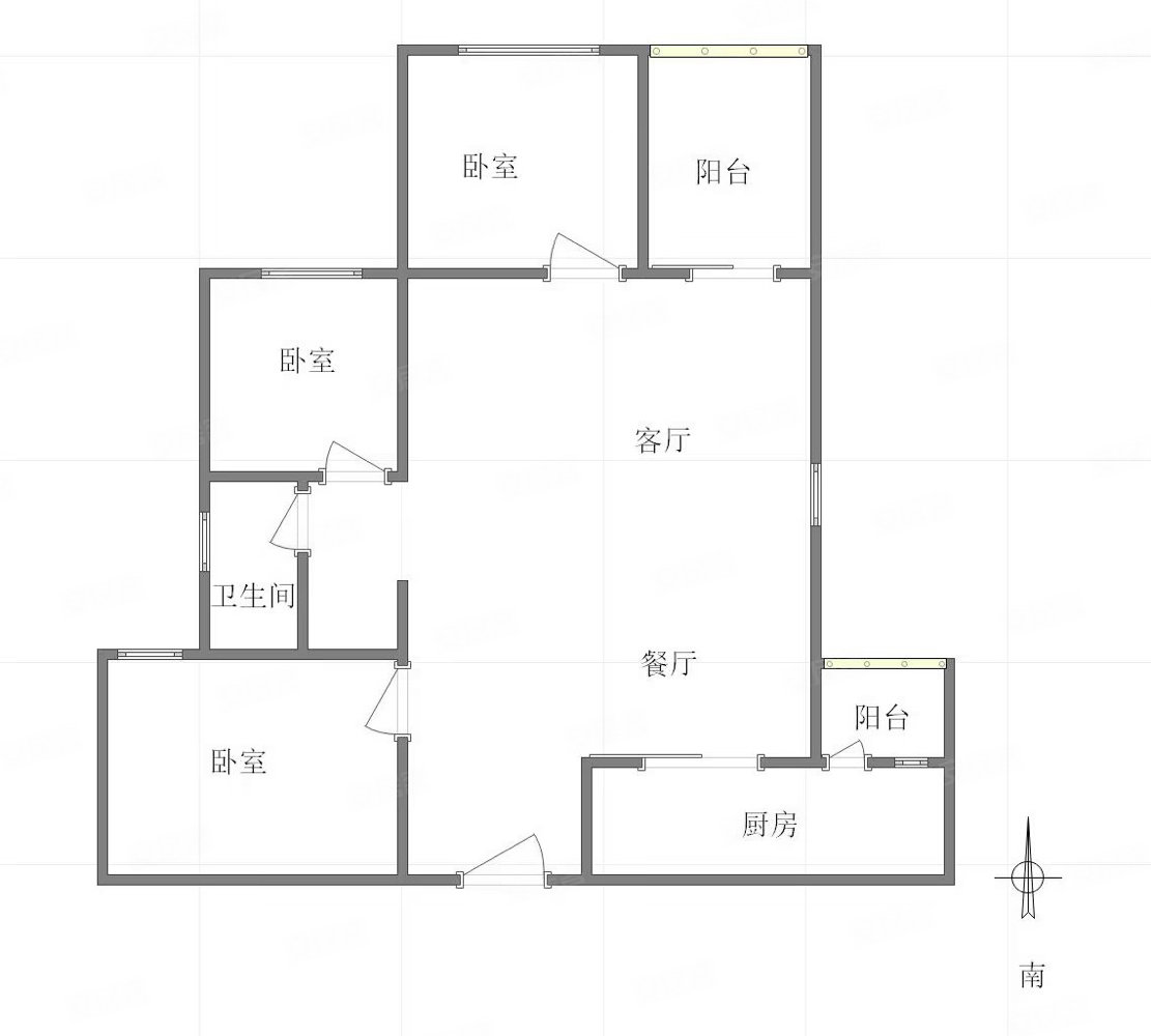 东原嘉阅湾映十里B区3室1厅1卫88㎡西95万