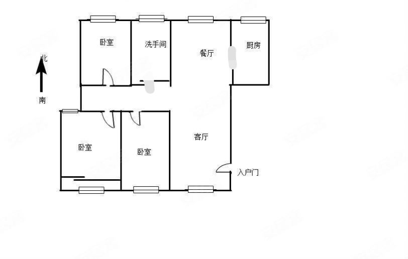 昌乐阳光城3室2厅2卫131㎡南北72万