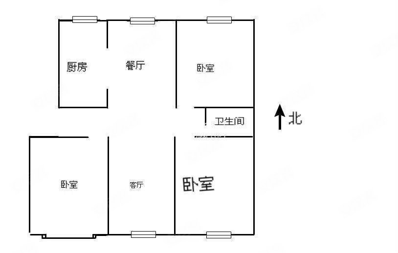 和平金色城品3室2厅1卫115㎡南北62万