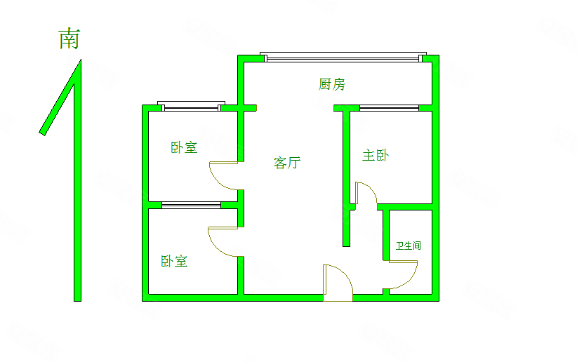 朝阳西苑3室1厅1卫79.92㎡南49万