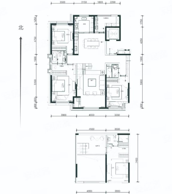 泽信青城一期顶楼复式精装修几乎没住