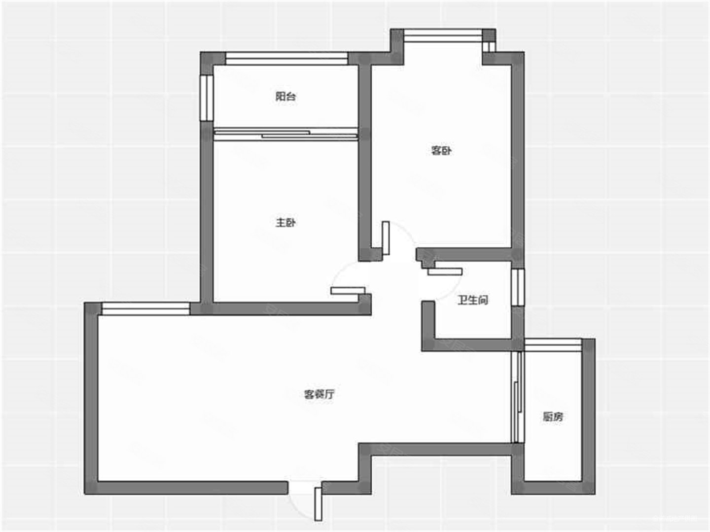 恺鑫橄榄城2室2厅1卫90.84㎡南59.8万