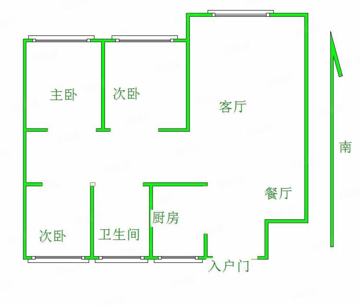 捡漏 新泰中 玉龙花园 精装三室 南北通透 采光好,玉龙花园二手房,105