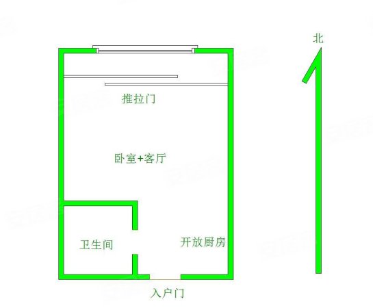 金川国际1室1厅1卫55㎡南18万