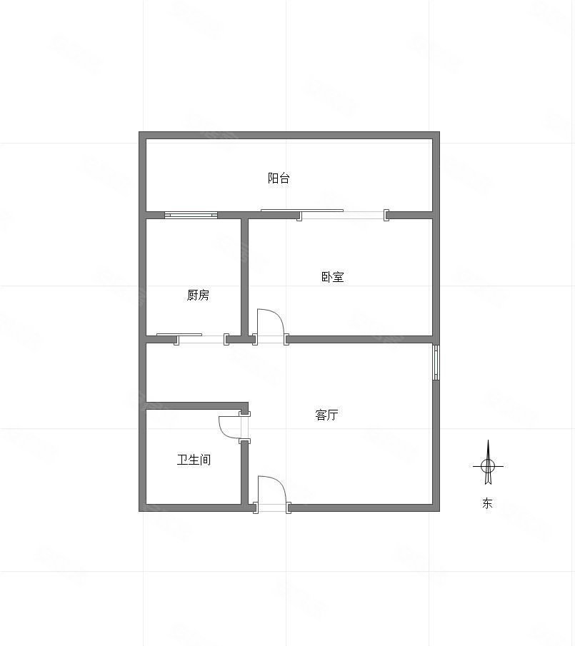 康德国会山1室2厅1卫44.99㎡南北50万