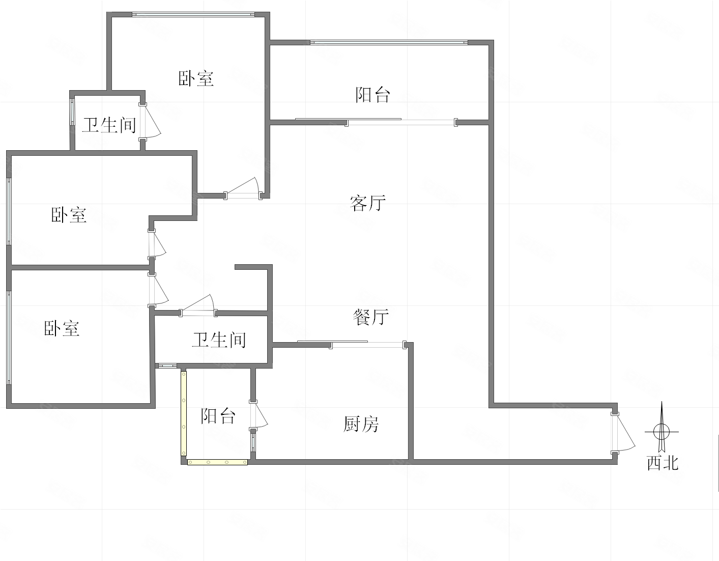 千江凌云凌云峰二期3室2厅2卫101.83㎡南北82万