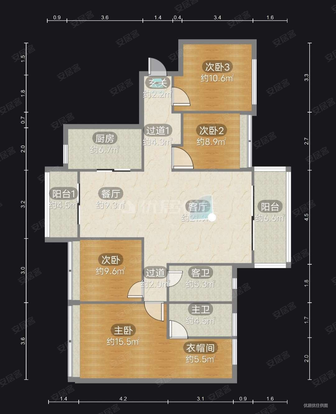 碧桂园贵阳一号鼎园4室2厅2卫124㎡南80万