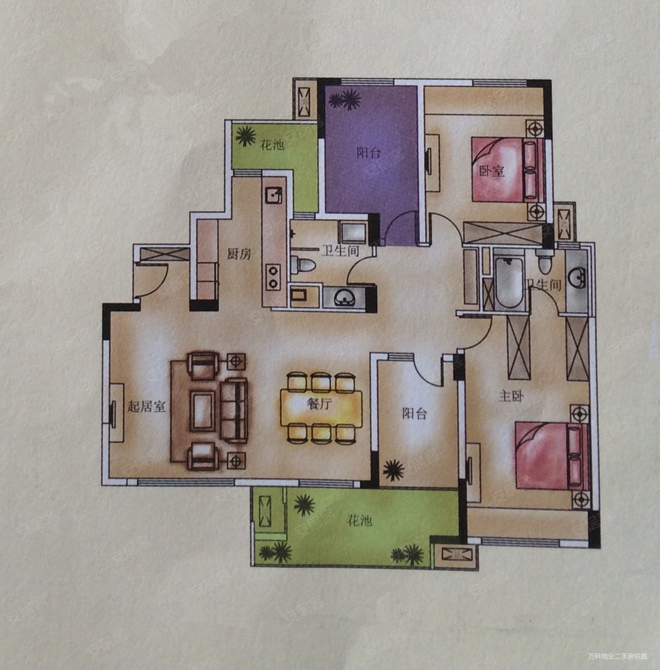 万科红郡双卫临地铁商品房南北通透精装可拎包入住
