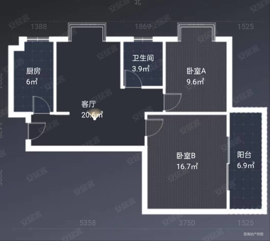 金山小区2室2厅1卫81.32㎡西48.8万